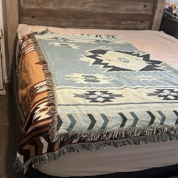 New Boho Throw Blanket Sofa Cover, Bed Cover Bedspread Western Decor - Picture 12 of 12